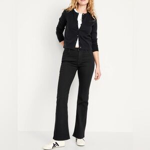 Old Navy WOW NWT Regular Fit High Waisted Flare Black Jack Jeans
